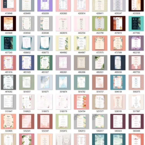 100+ Wedding Menu