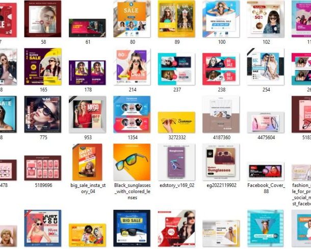 50+ Glasses sales banner – banner quảng cáo kính