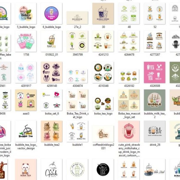 50+ Milk Tea Logo