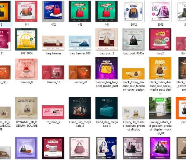 50+ Woman bag banner
