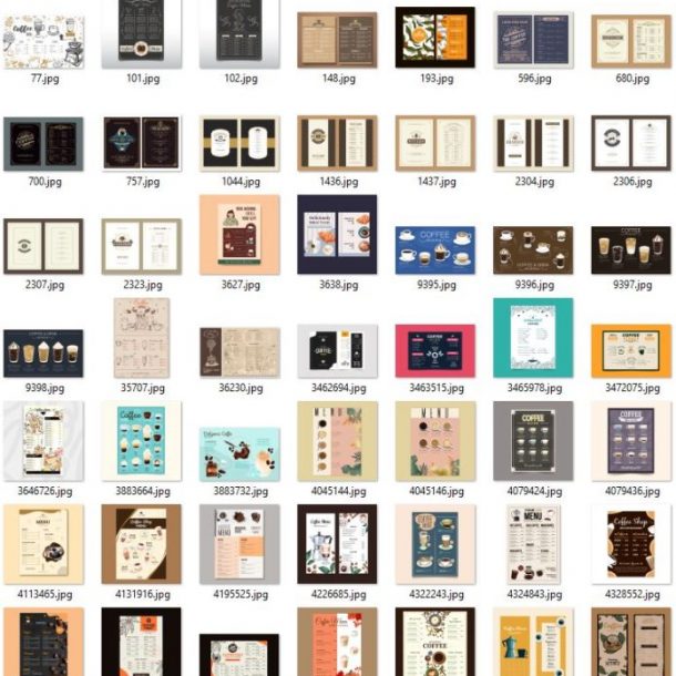 60+ Coffee Menu