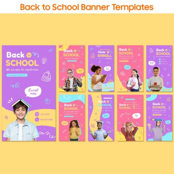 Back to School Banner Templates