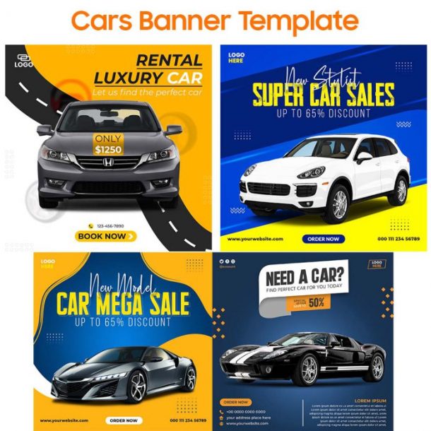 Cars banner template