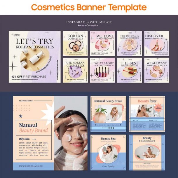 Cosmetics Banner Template