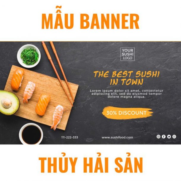 Banner thủy hải sản đẹp