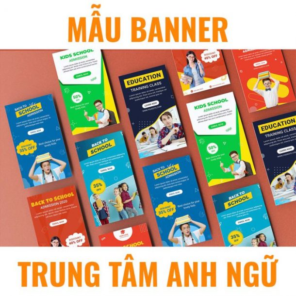 Mẫu banner trung tâm anh ngữ